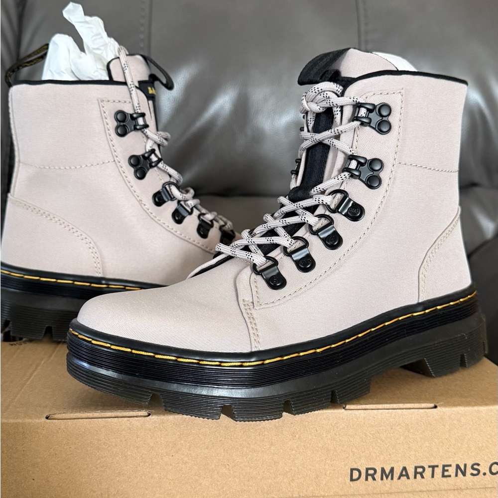 Dr. Martens Women's Light Tan Combat Boots